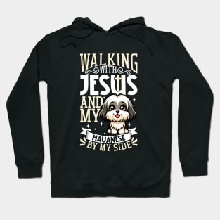 Jesus and dog - Havanese Hoodie